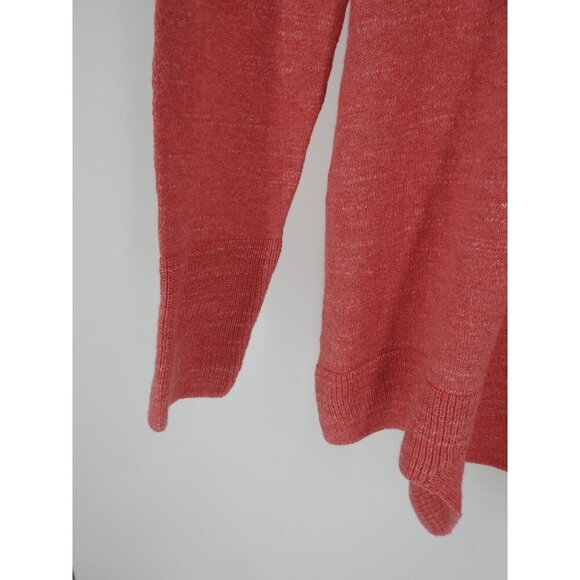 Logo by Lori Goldstein Heatherd Pink Crewneck Sweater Asymmetric Hem Size Medium - Picture 4 of 11